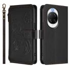 For Huawei nova 14 Pro 5G Butterfly Love Flower Multi-card Zipper Wallet Leather Phone Case(Black) - 2