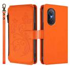 For Honor 50 SE / Huawei nova 9 SE Butterfly Love Flower Multi-card Zipper Wallet Leather Phone Case(Orange) - 2