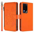 For Honor GT 5G Butterfly Love Flower Multi-card Zipper Wallet Leather Phone Case(Orange) - 2