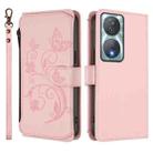 For Honor 90 Smart 5G / X7b 5G / 4G Butterfly Love Flower Multi-card Zipper Wallet Leather Phone Case(Pink) - 2