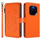 For Honor GT Pro 5G Butterfly Love Flower Multi-card Zipper Wallet Leather Phone Case(Orange) - 2