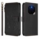 For Honor GT Pro 5G Butterfly Love Flower Multi-card Zipper Wallet Leather Phone Case(Black) - 2