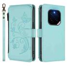 For Honor GT Pro 5G Butterfly Love Flower Multi-card Zipper Wallet Leather Phone Case(Mint Green) - 2