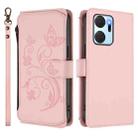 For Honor X7a 4G / Play7T 5G Butterfly Love Flower Multi-card Zipper Wallet Leather Phone Case(Pink) - 2
