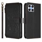 For Honor X8 5G / X6 5G / X8a 5G Butterfly Love Flower Multi-card Zipper Wallet Leather Phone Case(Black) - 2