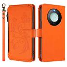 For Honor X9c Smart 5G / X60 Butterfly Love Flower Multi-card Zipper Wallet Leather Phone Case(Orange) - 2