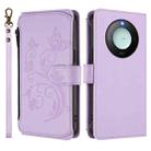 For Honor X9c Smart 5G / X60 Butterfly Love Flower Multi-card Zipper Wallet Leather Phone Case(Light Purple) - 2