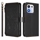 For Honor X70i 5G Butterfly Love Flower Multi-card Zipper Wallet Leather Phone Case(Black) - 2