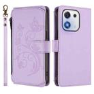 For Honor X70i 5G Butterfly Love Flower Multi-card Zipper Wallet Leather Phone Case(Light Purple) - 2