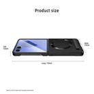 For Samsung Galaxy Z Flip7 5G Integrated Invisible Bracket CD Texture Magnetic Litchi Skin Pasting Phone Case(Wheat Black) - 5