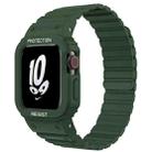 For Apple Watch Series 10 46mm xDfind Magnetic Silicone Watch Band with Integrated Watch Cover(Green) - 1