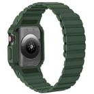For Apple Watch Series 10 42mm xDfind Magnetic Silicone Watch Band with Integrated Watch Cover(Green) - 2