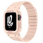 For Apple Watch Ultra 2 / Ultra 49mm xDfind Magnetic Silicone Watch Band with Integrated Watch Cover(Pink) - 1