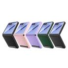 For Samsung Galaxy Z Flip7 5G Integrated Invisible Bracket Litchi Skin Pasting Phone Case(Black) - 2