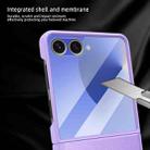 For Samsung Galaxy Z Flip7 5G Integrated Invisible Bracket Litchi Skin Pasting Phone Case(Black) - 3