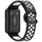 For Samsung Galaxy Fit 3 xDfind Two Color Silicone Breathable Watch Band(Black White) - 2