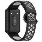 For Samsung Galaxy Fit 3 xDfind Two Color Silicone Breathable Watch Band(Black Grey) - 2