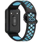 For Samsung Galaxy Fit 3 xDfind Two Color Silicone Breathable Watch Band(Black Blue) - 2