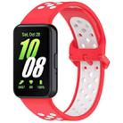 For Samsung Galaxy Fit 3 xDfind Two Color Silicone Breathable Watch Band(Red White) - 1