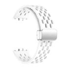 For Samsung Galaxy Fit 3 xDfind Mesh Magnetic Silver Buckle Silicone Watch Strap(White) - 3