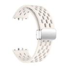 For Samsung Galaxy Fit 3 xDfind Mesh Magnetic Silver Buckle Silicone Watch Strap(Starlight) - 3