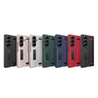 For Samsung Galaxy Z Fold7 5G Integrated Invisible Bracket Litchi Skin Pasting Phone Case with Hand Strap(Red) - 2