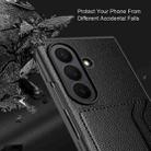 For Samsung Galaxy Z Fold7 5G Integrated Webbing Card Slot Litchi Skin Pasting Phone Case(Black) - 3