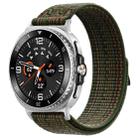 For Samsung Galaxy Watch8 / 8 Classic xDfind Nylon Hook and Loop Fastener Watch Band(Dark Green Orange) - 1