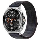 For Samsung Galaxy Watch8 / 8 Classic xDfind Nylon Hook and Loop Fastener Watch Band(Black Blue) - 1