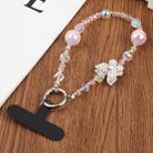 Diamond Butterfly Universal Phone Anti-lost Crystal Beads Charm Strap(Pink) - 1