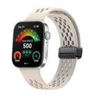 For Huawei Watch Fit4 Pro / Fit4 / Fit3 xDfind Hole Style Magnetic Black Buckle Silicone Watch Band(Starlight) - 1