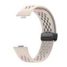 For Huawei Watch Fit4 Pro / Fit4 / Fit3 xDfind Hole Style Magnetic Black Buckle Silicone Watch Band(Starlight) - 2