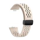 For Huawei Watch Fit4 Pro / Fit4 / Fit3 xDfind Hole Style Magnetic Black Buckle Silicone Watch Band(Starlight) - 3