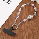 Magnificent Bead Chain Universal Phone Anti-lost Crystal Beads Charm Strap(Purple) - 1