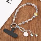 Elegant Bead Chain Universal Phone Anti-lost Crystal Beads Charm Strap(Pink) - 1