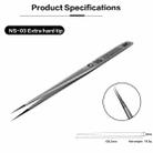 i2C NS Series Super Alloy High Precision Stainless Steel Super Hard Extra Tip Flying Wire Tweezers, Model:NS-03 Extra Hard Tip - 3