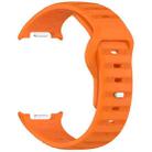 For Samsung Galaxy Watch Ultra/Ultra 2025 xDfind Round Dots Silver Stud Buckle Silicone Watch Band(Orange) - 3