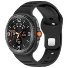 For Samsung Galaxy Watch Ultra/Ultra 2025 xDfind Round Dots Silver Stud Buckle Silicone Watch Band(Black) - 1