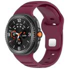 For Samsung Galaxy Watch Ultra/Ultra 2025 xDfind Round Dots Silver Stud Buckle Silicone Watch Band(Wine Red) - 1