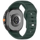 For Samsung Galaxy Watch Ultra/Ultra 2025 xDfind Round Dots Silver Stud Buckle Silicone Watch Band(Dark Green) - 2