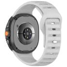 For Samsung Galaxy Watch Ultra/Ultra 2025 xDfind Round Dots Silver Stud Buckle Silicone Watch Band(Light Grey) - 2