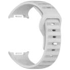 For Samsung Galaxy Watch Ultra/Ultra 2025 xDfind Round Dots Silver Stud Buckle Silicone Watch Band(Light Grey) - 3