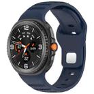 For Samsung Galaxy Watch Ultra/Ultra 2025 xDfind Round Dots Silver Stud Buckle Silicone Watch Band(Midnight Blue) - 1
