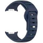 For Samsung Galaxy Watch Ultra/Ultra 2025 xDfind Round Dots Silver Stud Buckle Silicone Watch Band(Midnight Blue) - 3