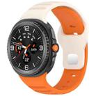For Samsung Galaxy Watch Ultra/Ultra 2025 xDfind Round Dots Silver Stud Buckle Silicone Watch Band(Orange Starlight) - 1