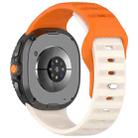 For Samsung Galaxy Watch Ultra/Ultra 2025 xDfind Round Dots Silver Stud Buckle Silicone Watch Band(Starlight Orange) - 2