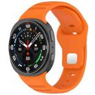 For Samsung Galaxy Watch8 / 8 Classic xDfind Round Dots Silver Stud Buckle Silicone Watch Band(Orange) - 1