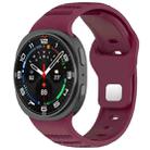 For Samsung Galaxy Watch8 / 8 Classic xDfind Round Dots Silver Stud Buckle Silicone Watch Band(Wine Red) - 1