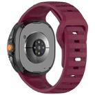 For Samsung Galaxy Watch8 / 8 Classic xDfind Round Dots Silver Stud Buckle Silicone Watch Band(Wine Red) - 2
