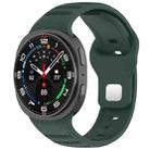 For Samsung Galaxy Watch8 / 8 Classic xDfind Round Dots Silver Stud Buckle Silicone Watch Band(Dark Green) - 1